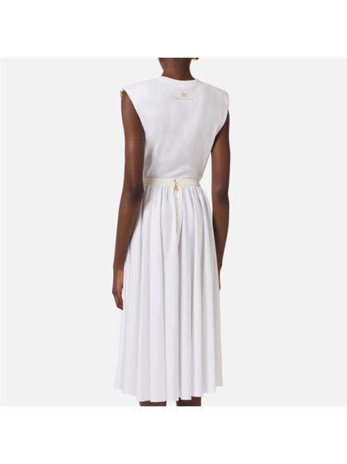 T-SHIRT WITH KNOT ELISABETTA FRANCHI | MA01161E2270 gesso